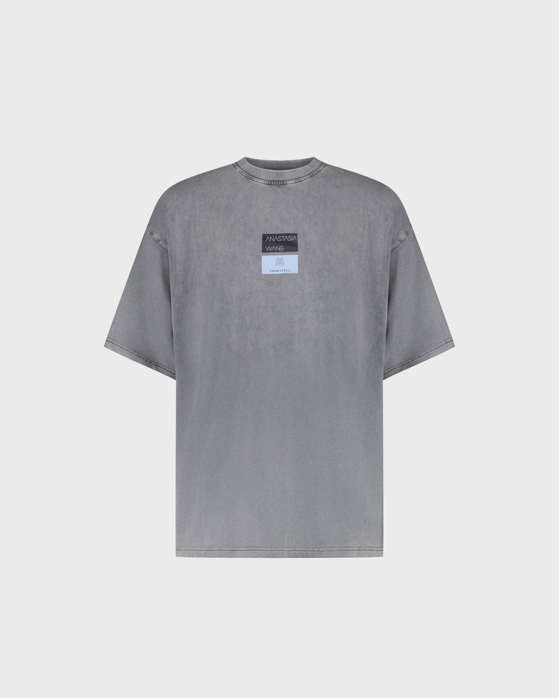 T-Shirt gris Collection Anastasia Wang en bleu capeline